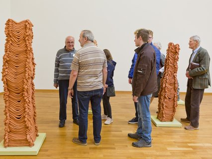 die Künstler präsentieren ihre Werke